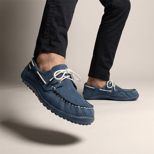 Leguano Barfussschuhe Morecassin Blau