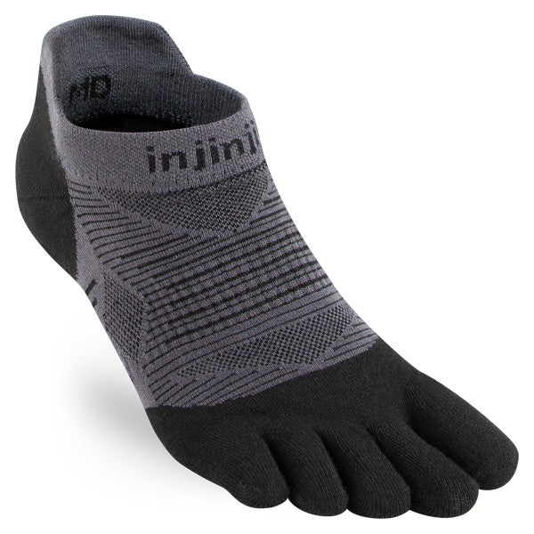 Injinji Run Lightweight No-Show 2.0 Schwarz/Grau