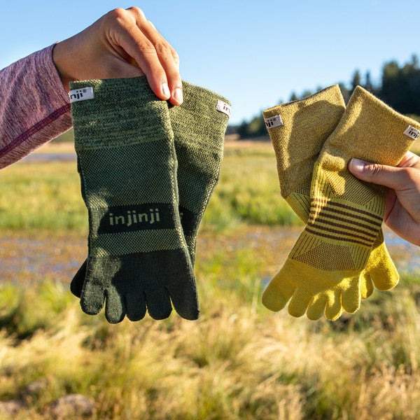Injinji Trail Mini-Crew Zehensocken Herb