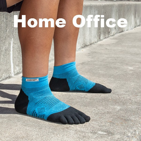 Injinji Run Lightweight Mini-Crew 2.0 Noir/Bleu