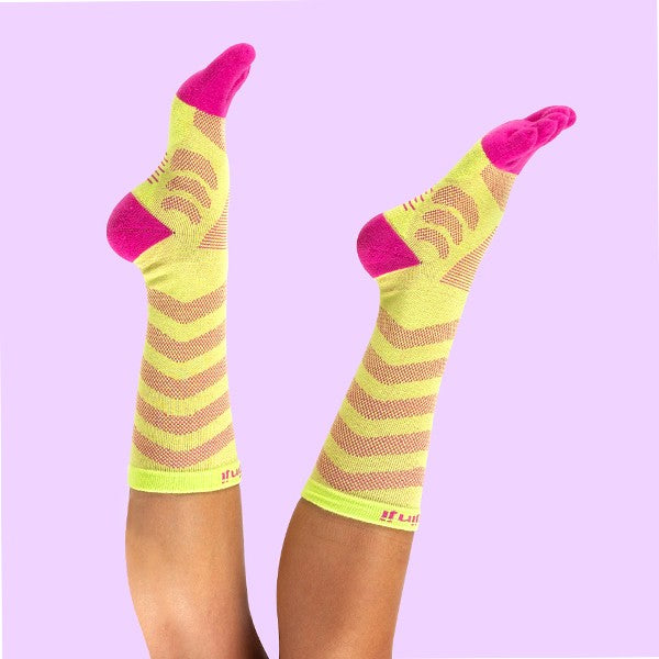 Chaussettes de course Injinji pour femmes, modèle Ultra Crew, à bout melon
