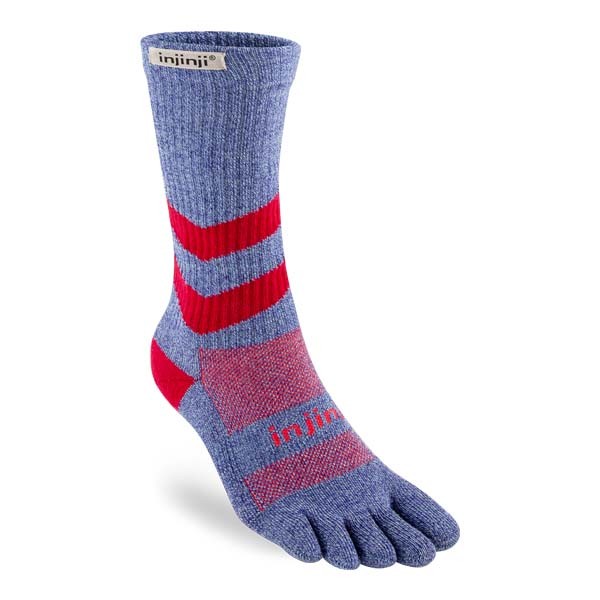 Pull Injinji Outdoor mi-lourd à col rond en laine Nüwool bleue, taille S