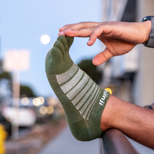 Injinji Run Nuwool No-Show - Zehensocken Forest