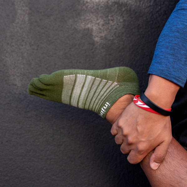 Injinji Run Nuwool No-Show - Zehensocken Forest