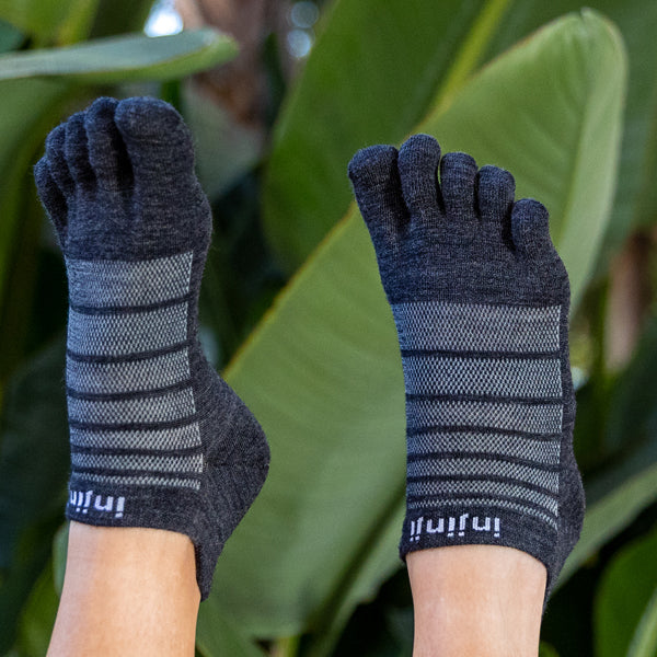 Injinji Run Nuwool No-Show - Zehensocken Slate
