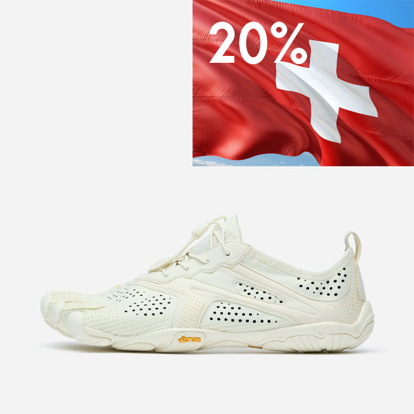 Vibram Fivefingers V-Run - Barfussschuhe Total Ivory