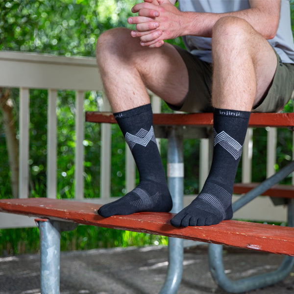 Injinji Run Crew Zehensocken Black