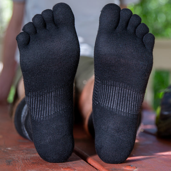 Injinji Run Crew Zehensocken Black