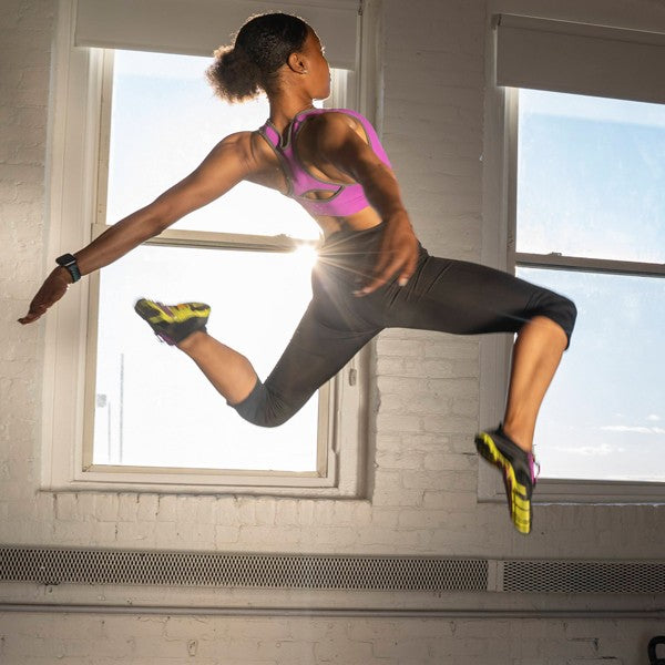 Vibram FiveFingers V-Run Femme Noir/Jaune/Rose