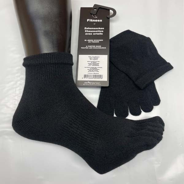 Fitness Zehensocken Schwarz