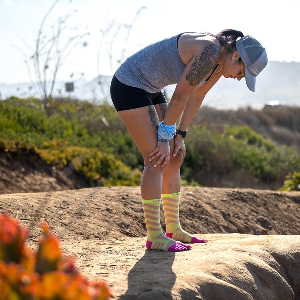 Chaussettes de course Injinji pour femmes, modèle Ultra Crew, à bout melon