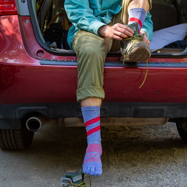 Pull Injinji Outdoor mi-lourd à col rond en laine Nüwool bleue, taille S