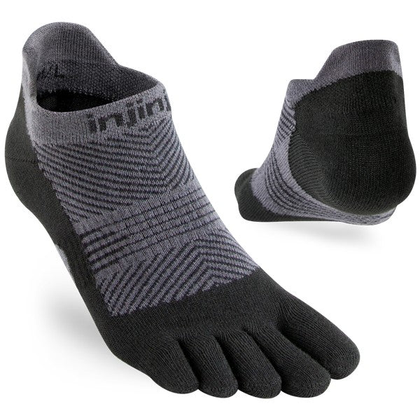 Injinji Run Damen Lightweight No-Show Schwarz/Grau