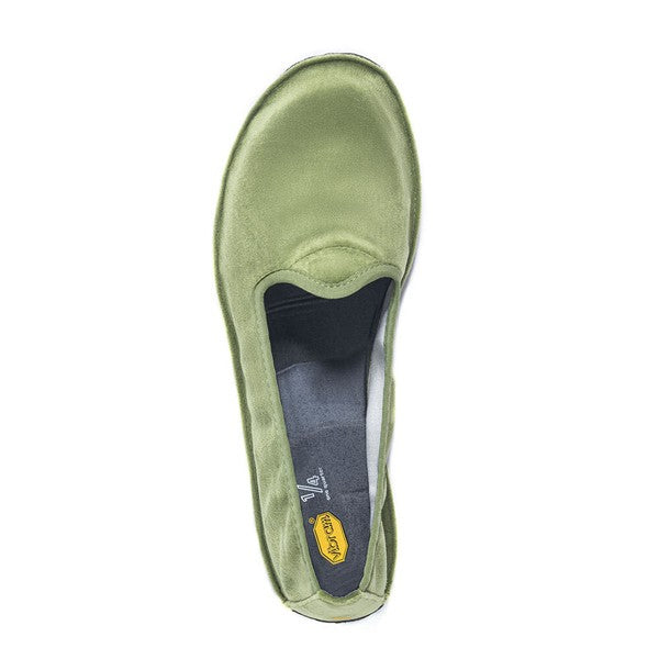 One Quarter Slipon Damen Velvet  Grün/Schwarz