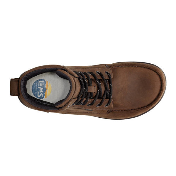 Bottes Lems Boulder - Chaussures minimalistes imperméables couleur ocre vieilli