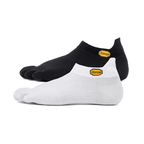 Vibram Fivefingers No -Show Zehensocken Schwarz/Weiss 2er Pack