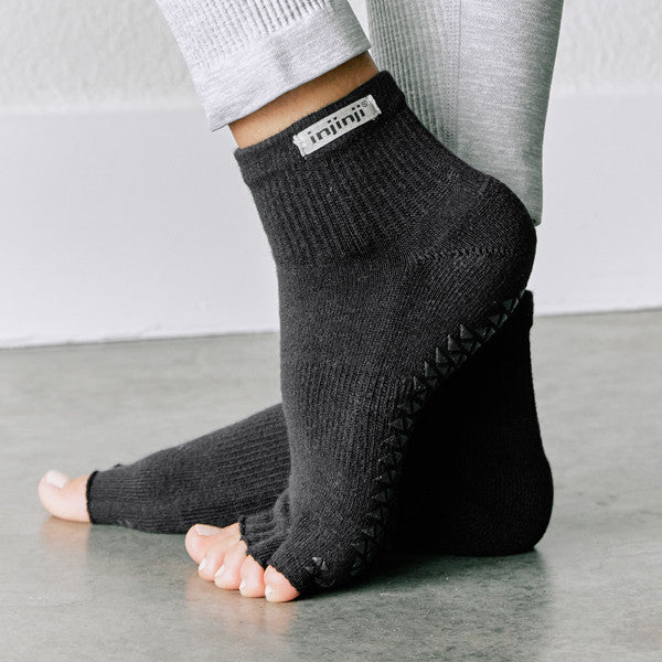 Injinji Pointe Studio Toeless Mini-Crew Schwarz