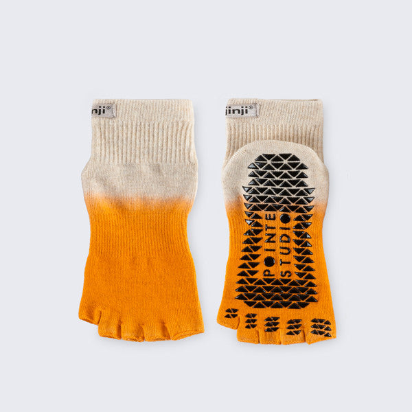 Injinji Studio Pointe Toeless Mini Crew Avoine/Orange