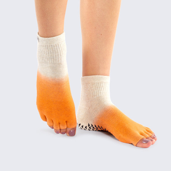 Injinji Studio Pointe Toeless Mini Crew Avoine/Orange
