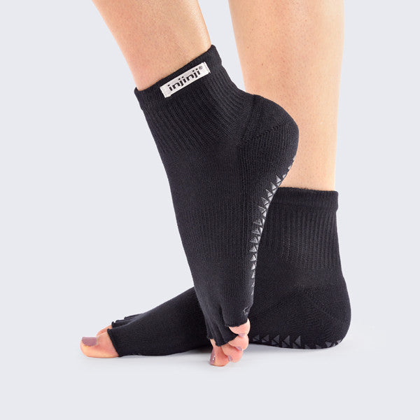 Injinji Pointe Studio Toeless Mini-Crew Schwarz