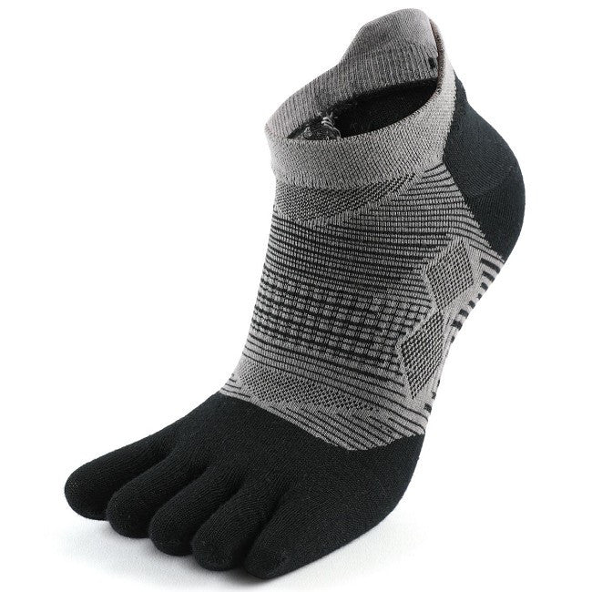 Sport Zehensocken No-Show Schwarz/Grau
