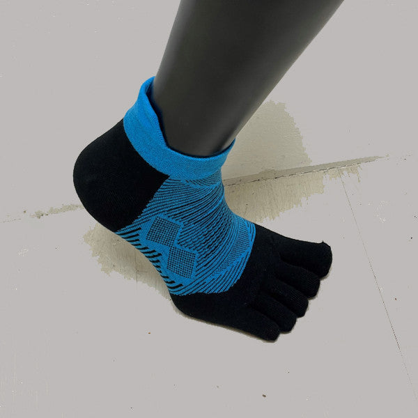 Sport Zehensocken No-Show Schwarz/Blau