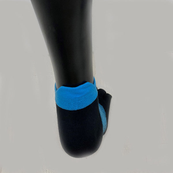 Sport Zehensocken No-Show Schwarz/Blau
