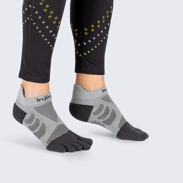 Chaussures invisibles Injinji Ultra Run pour femmes, grises