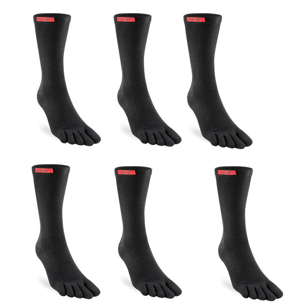 Injinji 6er Pack Injinji Sport Crew Schwarz