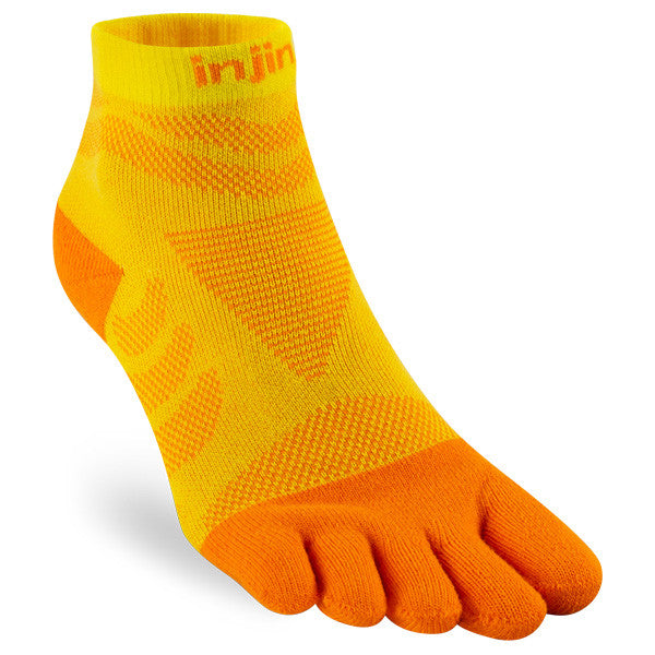 Injinji Women Run Ultra Mini-Crew Gelb/Orange