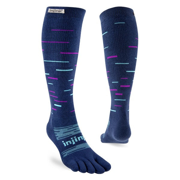 Injinji Snow Over the Calf - Zehensocken Blau