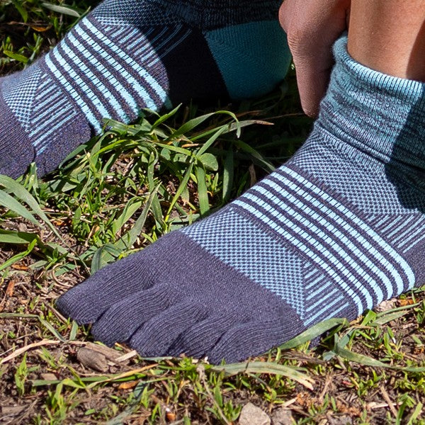 Injinji Damen Trail Mini-Crew Zehensocken Seascape